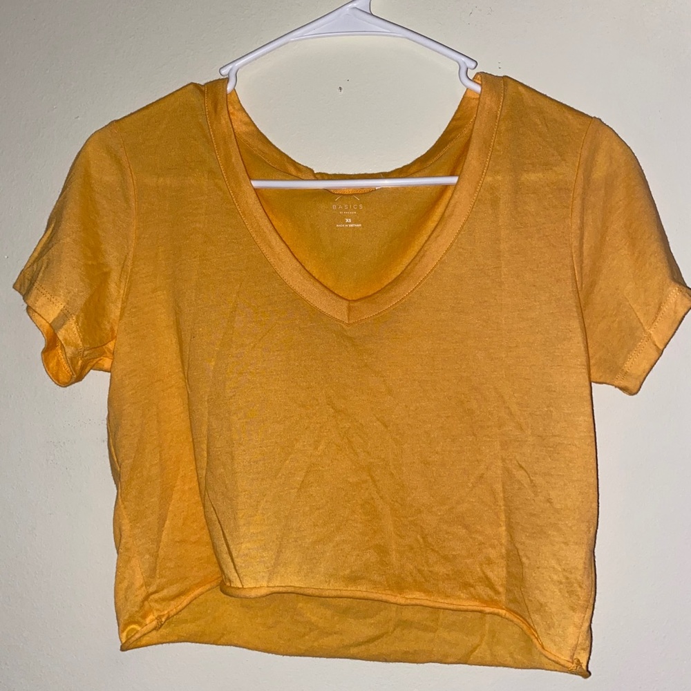yellow croptop from pacsun